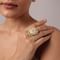 Pink Meenakari Statement Ring