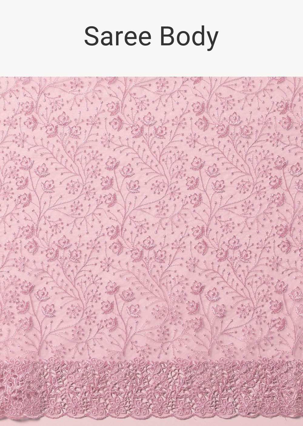 Pink Organza Saree With Unstitched Blouse