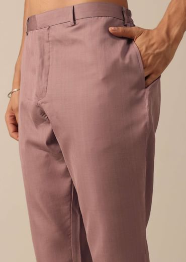 Pink Silk Indo Fusion Jacket Kurta Set