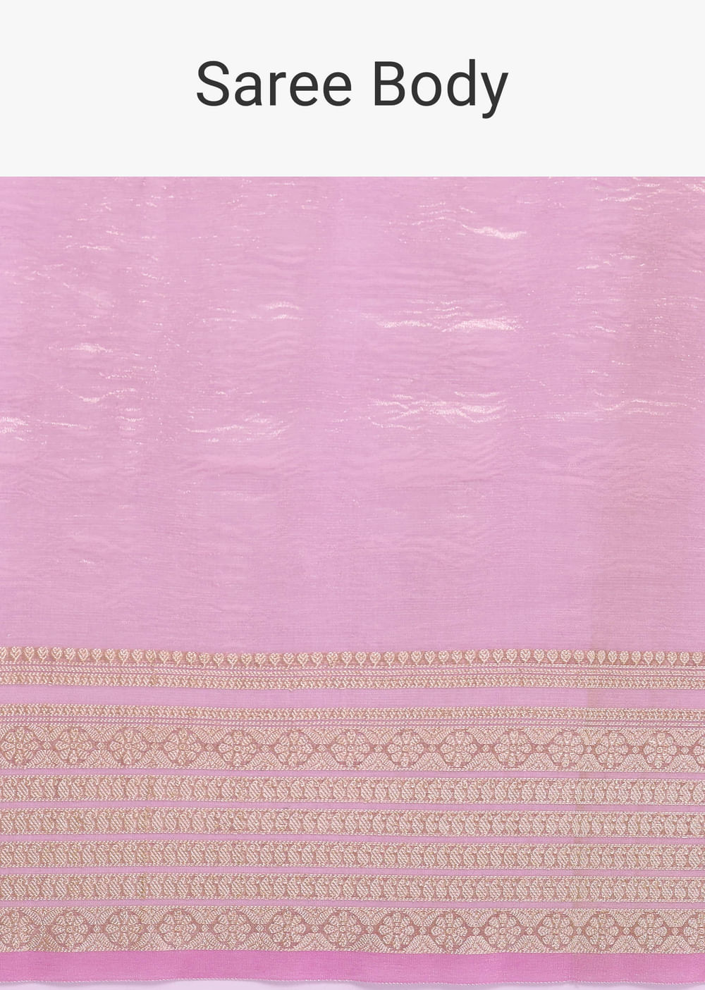 Pink Zari Woven Chanderi Saree With Unstitched Blouse