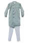 Pista Green Ajkan In Cotton Silk With Asymmetric Hem By Fayon Kids