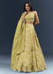 Pista Green Banarasi Silk Bridesmaid Lehenga With Heavy Hand Embroidery