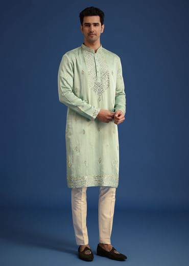 Pista Green Kurta Set With Dupatta