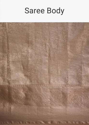 Powder Peach Kanjivaram Silk Saree