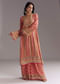 Crimson Red Printed Palazzo Suit Set