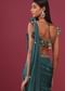 Emerald Green Pre-Pleated Saree With Floral Buttis And Embroidered Blouse - NOOR 2022