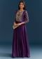 Purple Dola Silk Anarkali Suit With Gotta And Beaded Embroidery