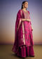 Purple Patola And Bandhani Print Kurta Set With Banarasi Dupatta
