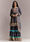 Purple Printed Sharara Set