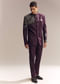 Purple Rayon Jodhpuri Suit For Men With Bead Embroidery