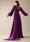 Purple Shimmer Pre-Draped Saree Gown