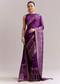 Purple Silk Woven Bandhani Saree With Zari Borders