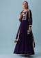 Purple Anarkali With Gota Work Dupatta