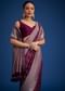 Purple Dola Silk Saree With Zari Woven Floral And Geometric Patterns