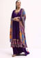 Purple Embroidered Crepe Kurta Palazzo Set