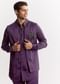 Purple Satin Jacket Kurta Set With Metal Embellishment