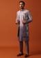 Purple Silk Intricate Sequin Embroidered Sherwani Set