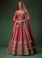 Rani Bridal Lehenga With Resham Work Dupattas