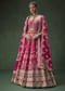 Rani Pink Bridal Lehenga With Embroidered Blouse And Heavily Worked Dupattas