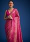 Rani Pink Tissue Silk Saree With Butti Work