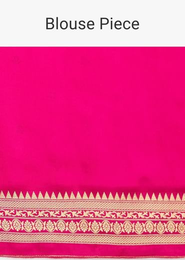 Rani Pink Tissue Silk Saree With Butti Work