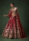 Red Bridal Silk Lehenga Set