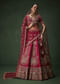 Red Bridal Silk Lehenga Set with Dupattas