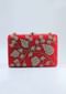 Red pearl beaded hand embroidered clutch only on Kalki
