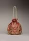 Red Potli Bag In Brocade Silk With Zardosi Embroidery In Floral Design