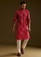 Red Silk Bandhani Printed Kurta Set
