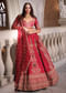 Red Silk Bridal Lehenga With Heavy Zardosi Work and Embroidery