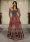 Red Silk Bridal Lehenga With Zardosi And Sequins Hand Work