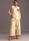 Red And Beige Thread Work Co-ord Set