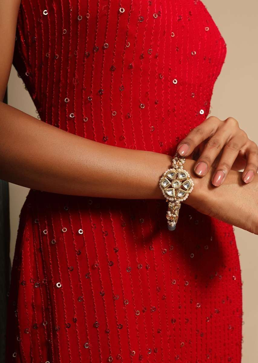 Red And Grey Shaded Sharara Suit In Georgette With Resham Embroidery  Online - Kalki Fashion