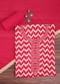 Red Chevron Printed Georgette Dress Material