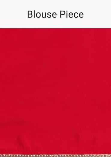 Red Dola Silk Woven Leheriya Saree With Gotta Patti Border