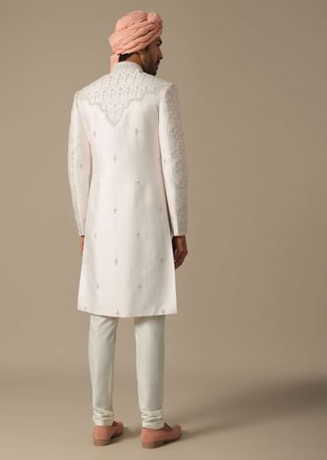 Regal Pink Groom's Sherwani Set