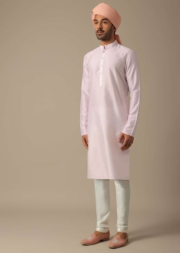 Regal Pink Groom's Sherwani Set