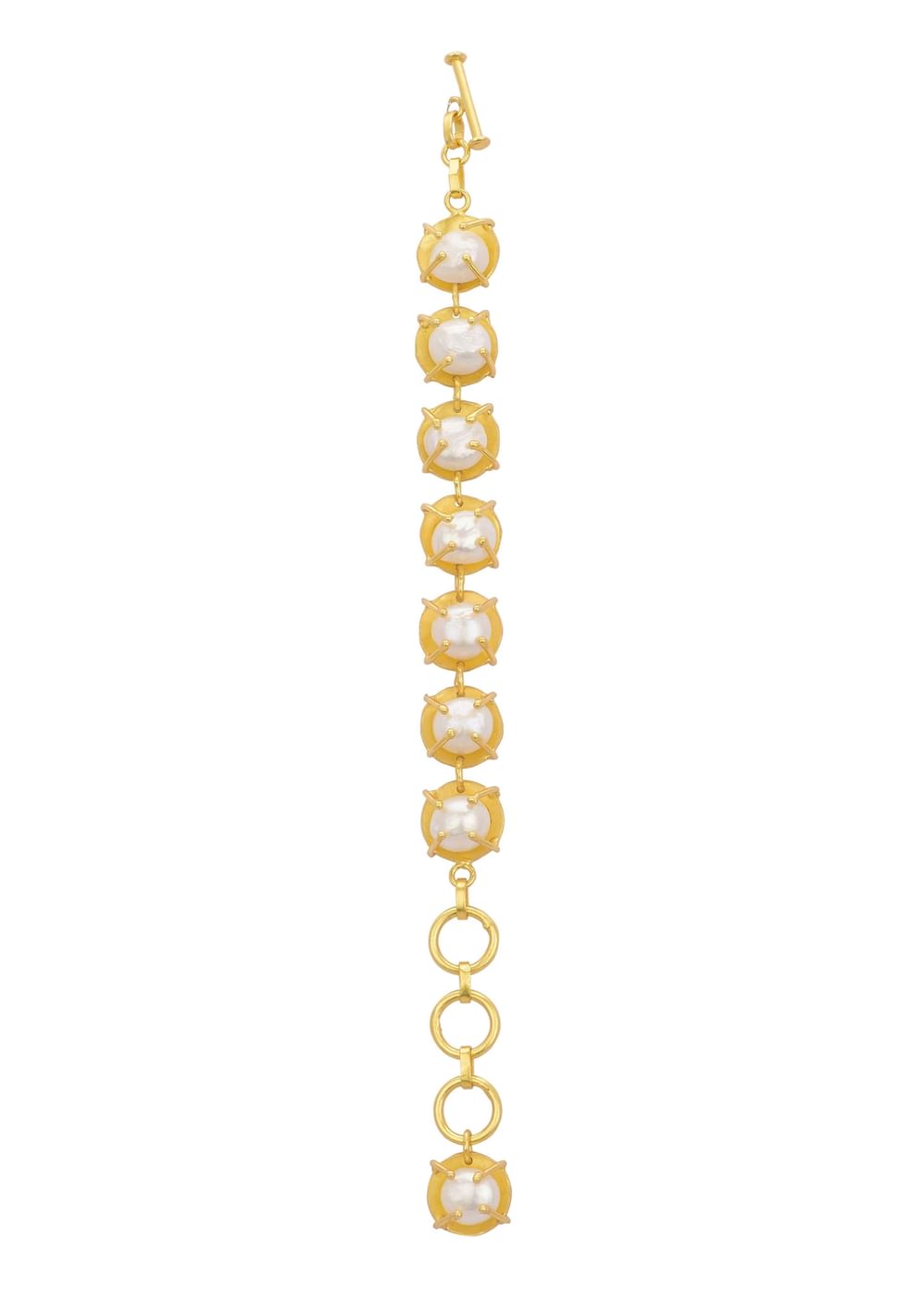 Rose Gold Finish Bracelet With Mother Of Pearls