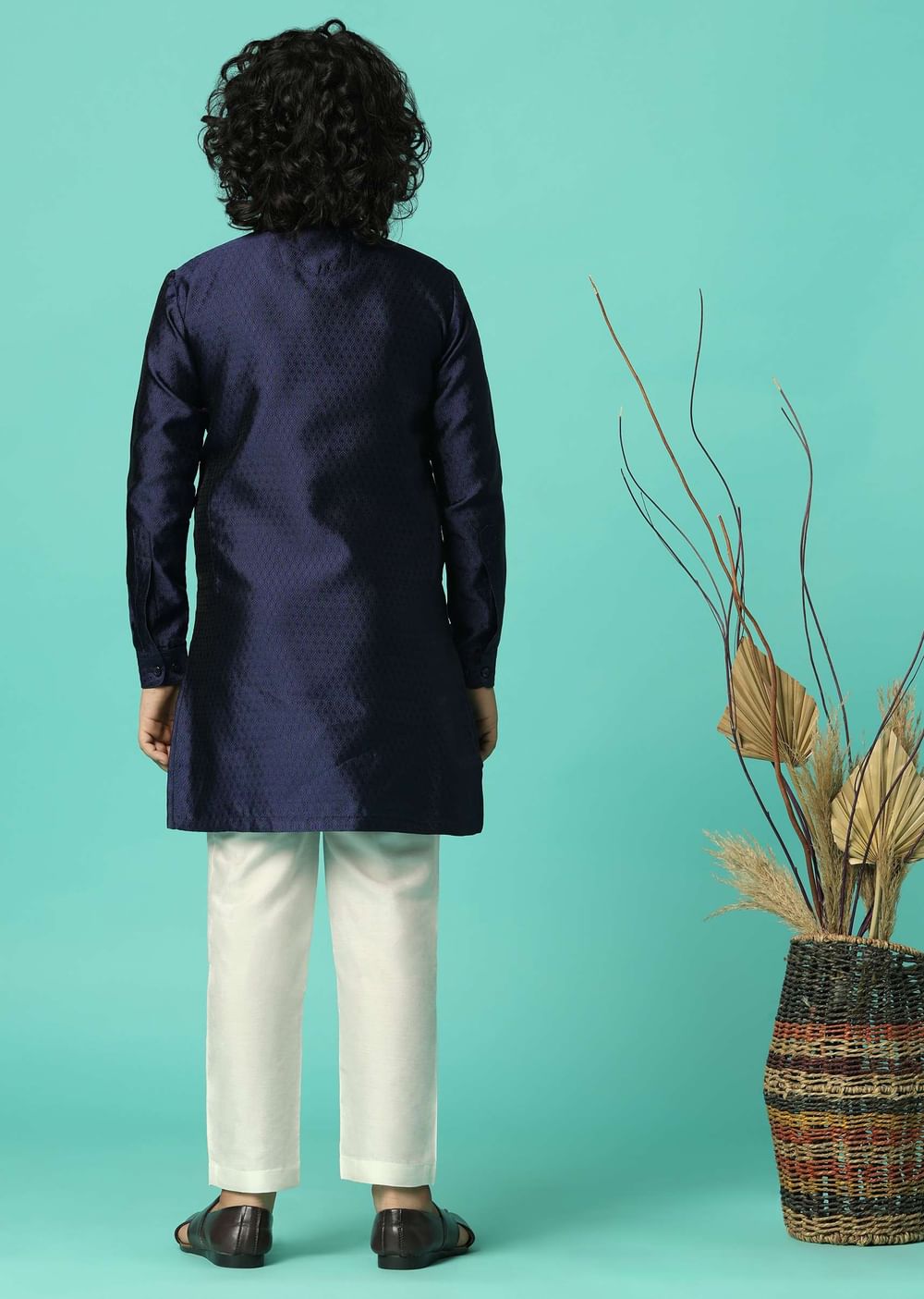 Royal Blue Festive Kurta Set For Boys