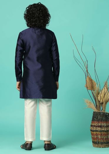 Royal Blue Festive Kurta Set For Boys