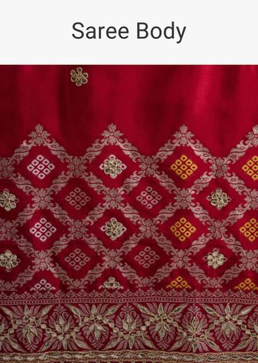 Maroon Red Dola Silk Saree With Intricate Embroidery