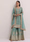 Sea Green Tissue Silk Palazzo Set