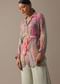 Green Floral Print Shirt And Palazzo Set With Belt