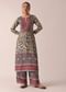 Beige Printed Kurta And Pant Set