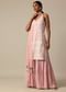 Pink Kurta Sharara Set With Mirror Embellishments