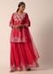 Red Sequin Embellished Kurti Palazzo Set