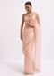 Peach Cutdana Embroidered Tissue Saree With Unstitched Blouse