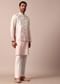 Radiant Ombre Pink Silk Jacket Kurta Set For Men
