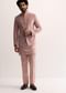 Pink Jodhpuri Set In Suede For Men